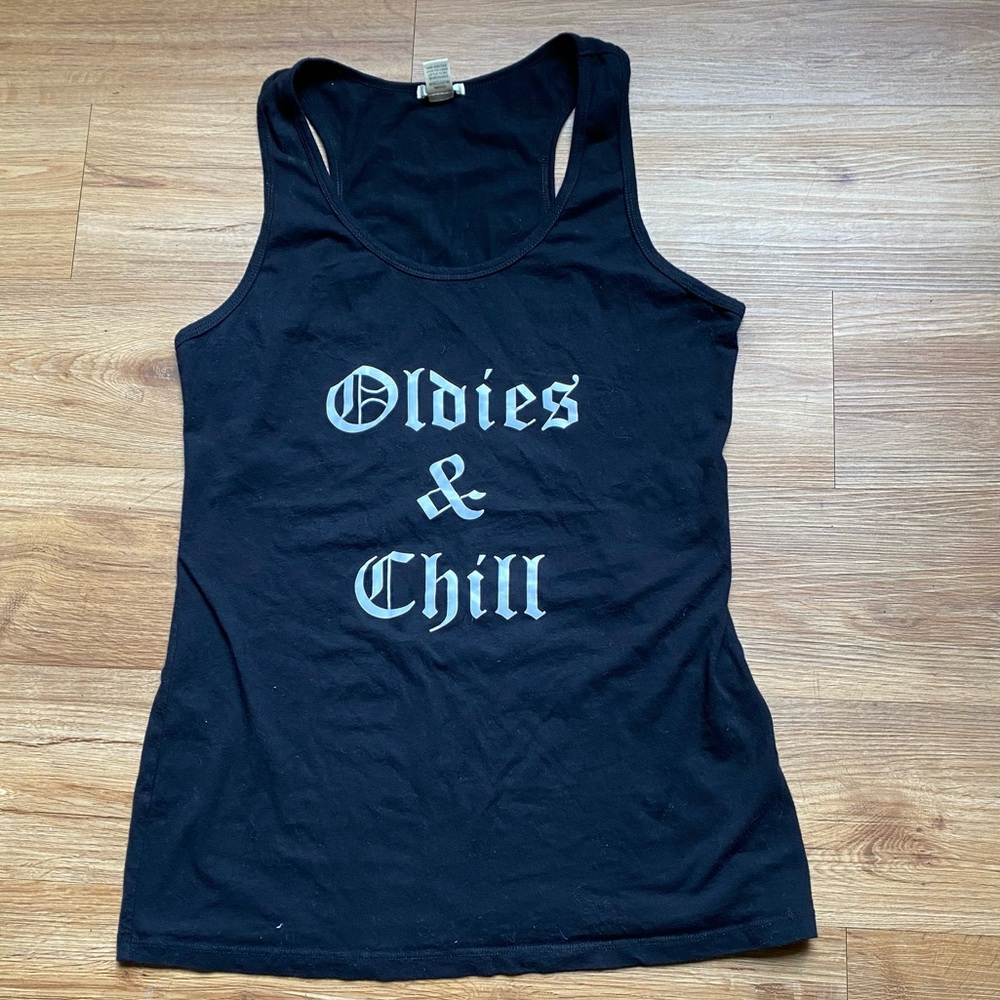 Bozzolo Black Racerback Oldies & Chill Tank Top Size 3X